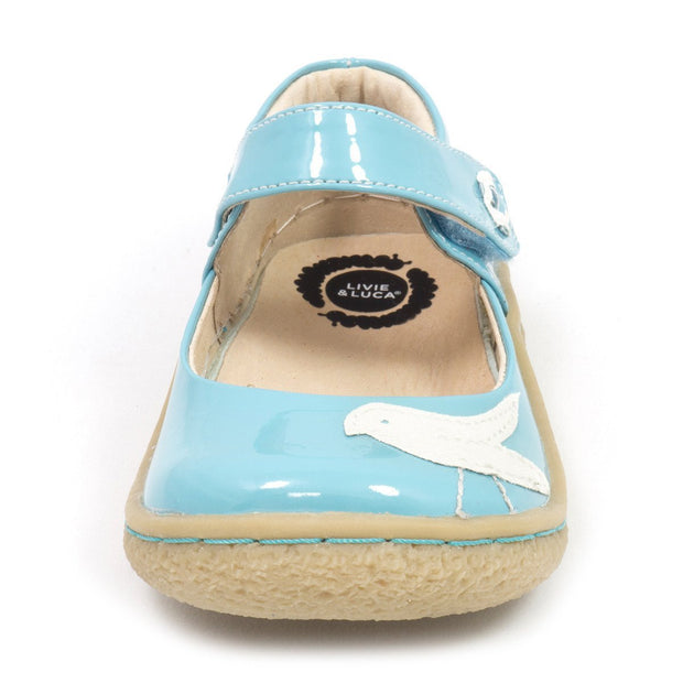 Pio Pio mary jane for girls in Light Blue,  front view
