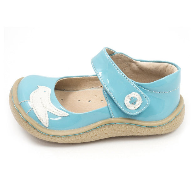 Pio Pio mary jane for girls in Light Blue,  side view